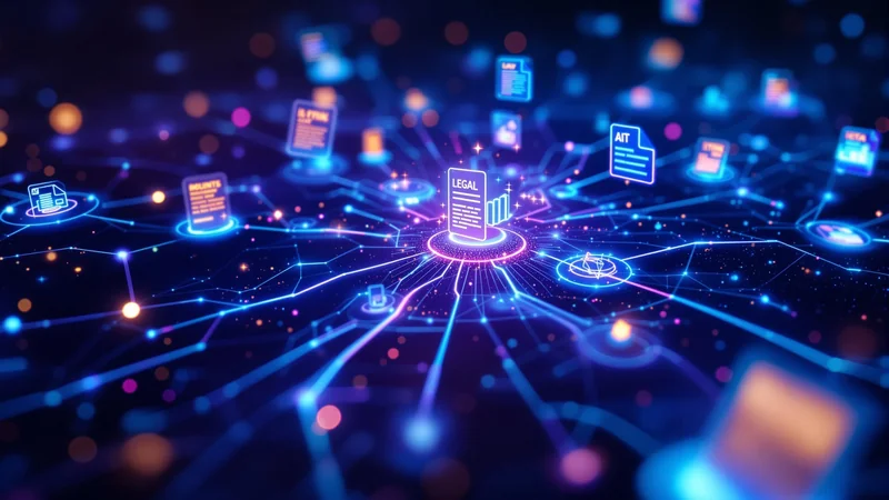 Inteligencia artificial analizando documentos legales